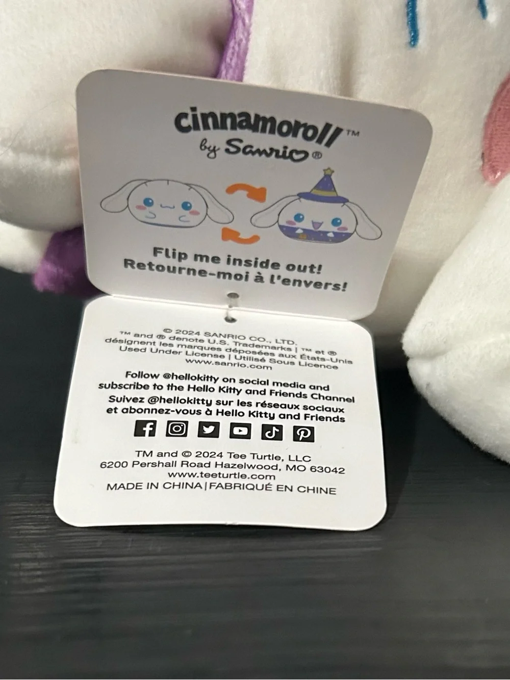 Sanrio Hello Kitty Cinnamoroll Reversible Halloween Witch Plush Plushiverse 6”